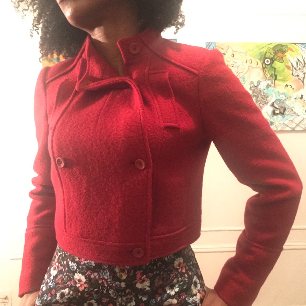 Amazing Jill Sander Red Wool Jacket